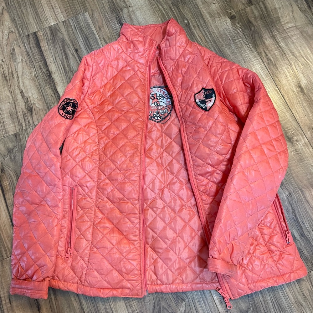 Equestrian society orange jacket size small
